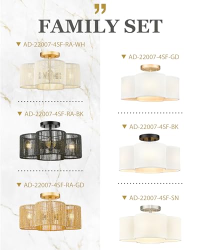 Rattan Light Fixtures Ceiling Mount