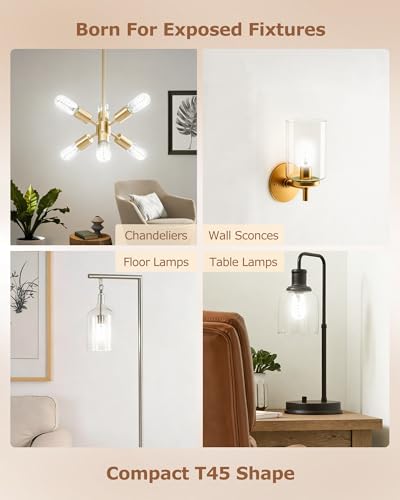 T45 Neutral White Edison Bulbs (4 Count)