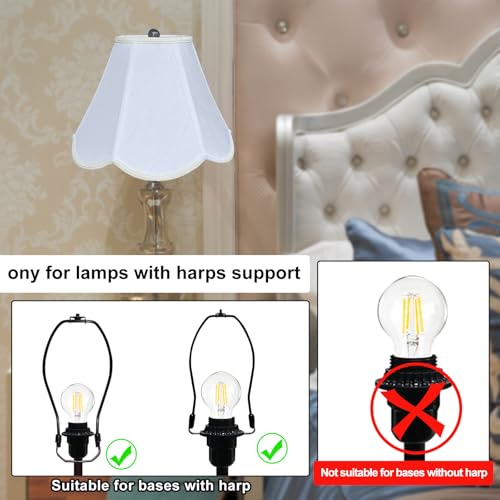 6" x 13" x 9.25" Small Scalloped lamp shades