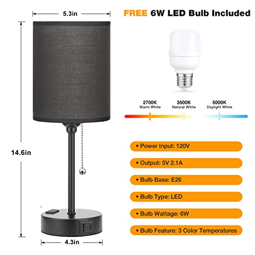 Small Bedside Table Lamp for Bedroom