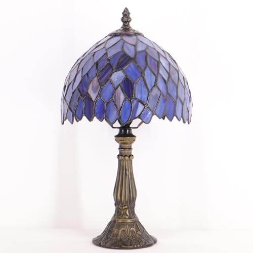 Tiffany Lamp Stained Glass Table Bedside Accent Light 8X8X14.5 inch