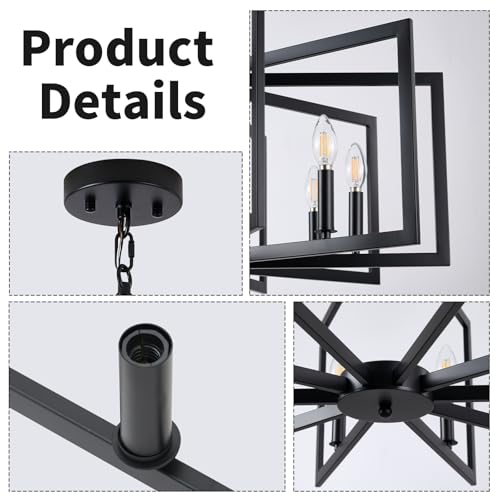 Black Chandelier for Dining Room (10 Count)