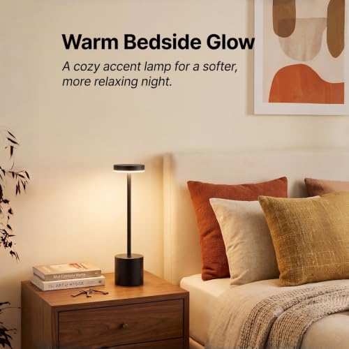 Black Cordless Table Lamp Set of 2 (2 Count)