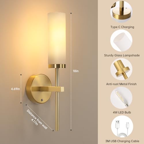 Battery Operated Wall Sconces Set of 2 (2 Count)