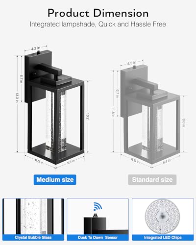 Large Exterior Lighting Fixtures Wall Mount for House (2 Count)