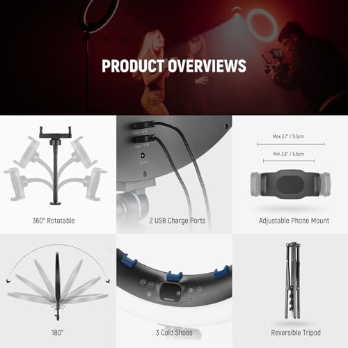 19" RGB LED Ring Light with Stand