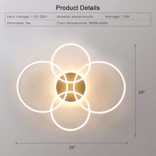 Modern LED Chandelier Semi