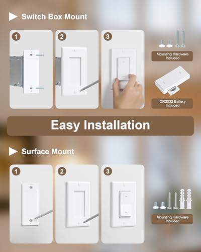 3 Way Wireless Light Switch and Receiver Kit