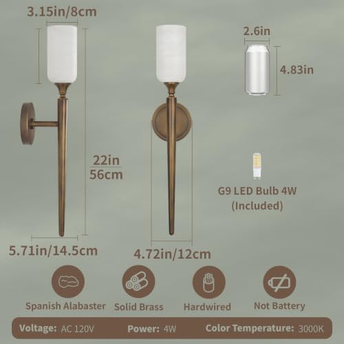 Alabaster Wall Sconce (2 Count)