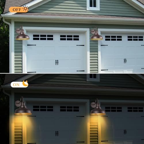 Outdoor Barn Light Outdoor Wall Sconce Farmhouse Exterior Wall Mount Light Vintage Wall Lighting Fixture Industrial Bronze Lantern for Porch