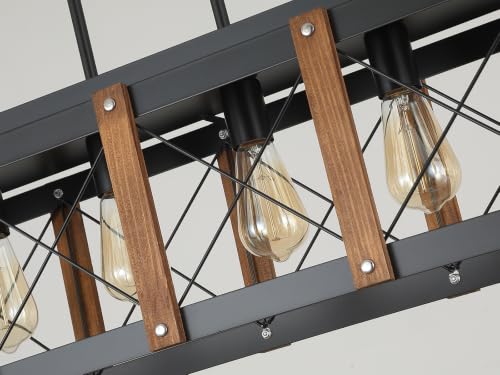 Rustic Farmhouse Wood Kitchen Island Lighting