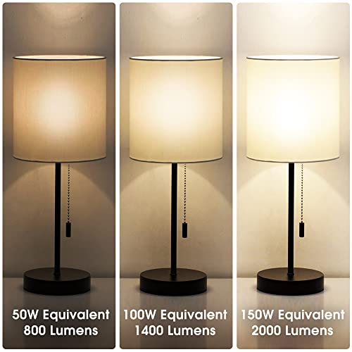 3 Way LED Light Bulbs 50 100 150W Equivalent A21 Soft White 3000K (2 Count)