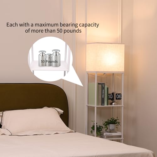 Floor Lamp with Shelves