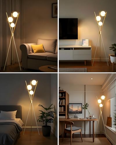 3 Globe Dimmable Tripod Floor Lamp