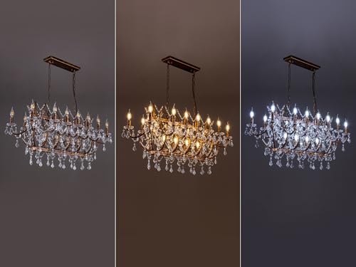 Crystal Chandelier 18 Lights Vintage Dining Room Light Fixture