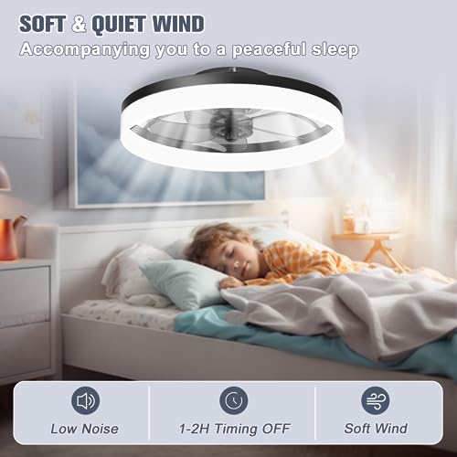 Low Profile Ceiling Fans with Lights and Remote