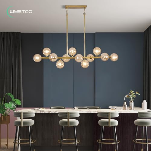 50" Large Glass Globe Sputnik Chandelier