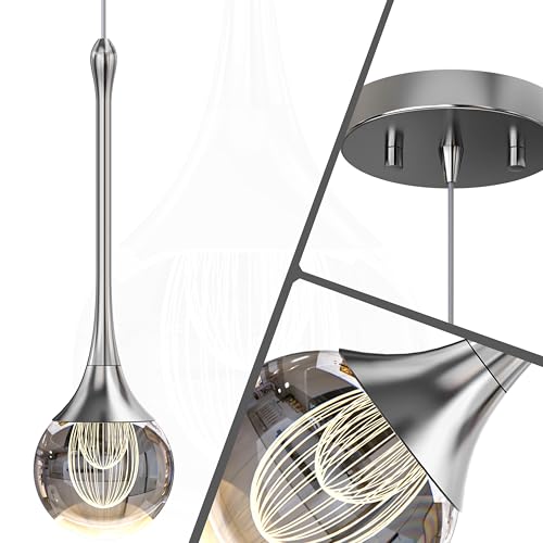 Silver Pendant Lights Kitchen Island