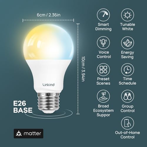 Matter Smart Light Bulbs (6 Count)