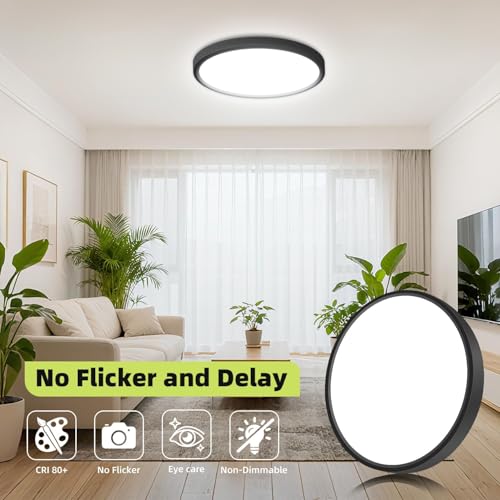 6Pack 12Inch LED Flush Mount Ceiling Light Fixture