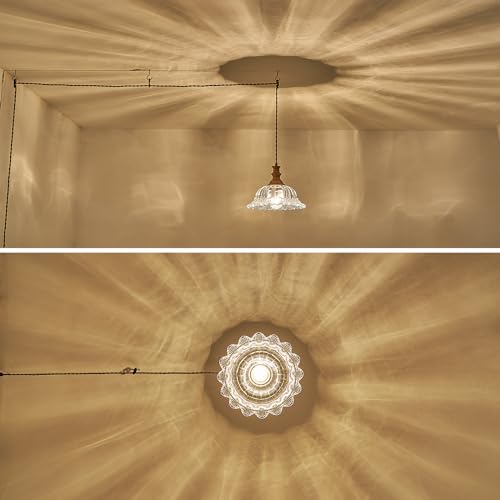 Plug in Pendant Light Fixtures Vintage Pendant Lighting with Plug in Cord Hanging Light Kitchen Glass Hanging Lamp with Switch for Island Dining Room Living Room