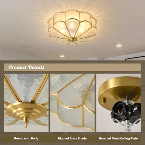 Gold Brass Vintage Ceiling Light