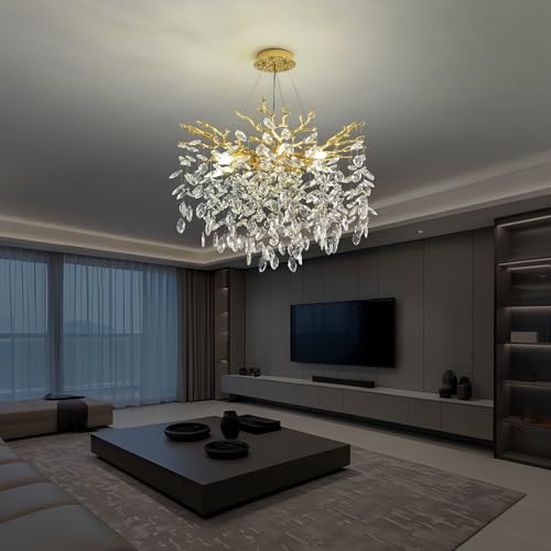 Modern Crystal Tree Branch Chandelier