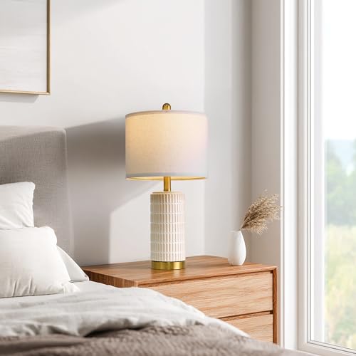 Small Bedside Table Lamps with USB Ports for Bedroom