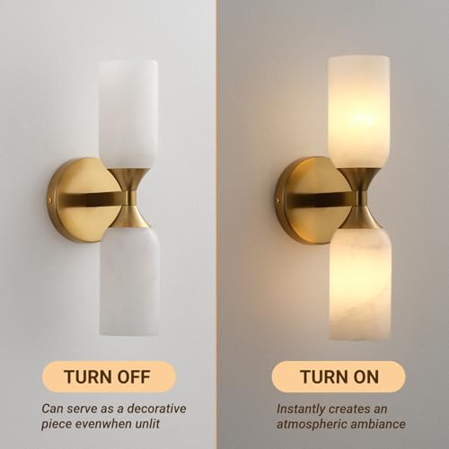 Alabaster Wall Sconces Set of Two (2 Count)