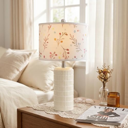 23'' Table Lamp with Flower Lampshade for Night Stands