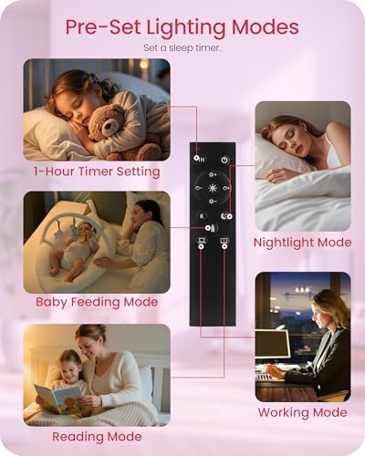 Dimmable Floor Lamps for Living Room with Remote and Foot Switch