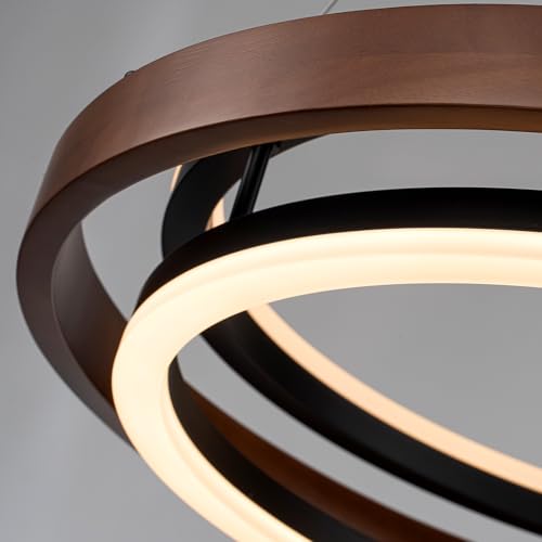 Modern Wooden LED Chandelier
