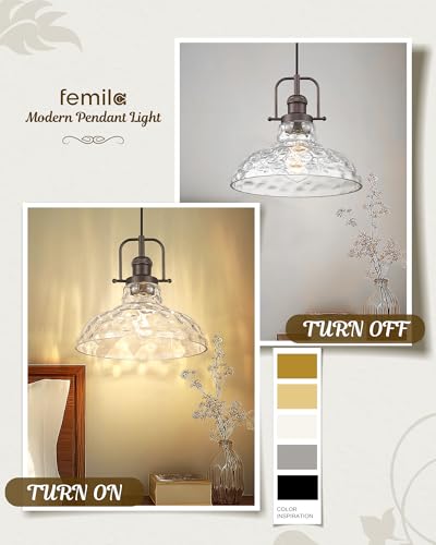 Water Ripple Glass Pendant Light