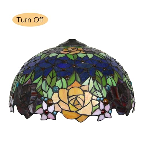 Tiffany Style 16 Inch Stained Glass Lamp Shade Replacement