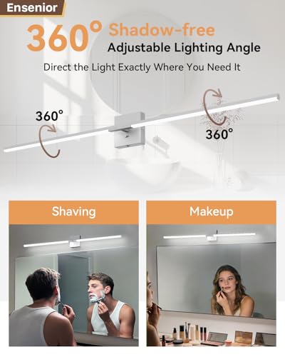 48" Matte Grey Modern Bathroom Vanity Lights
