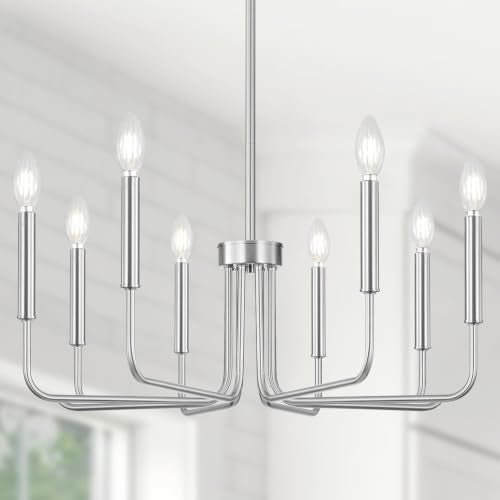 8 Light Brushed Nickel Chandelier