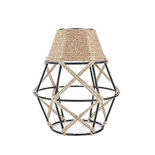 Vintage Boho Lamp Shade Replacement Rustic Industrial Woven Pendant