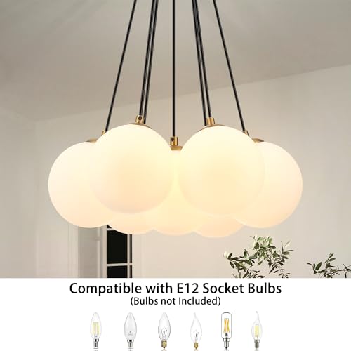 Modern Sputnik Glass Chandelier