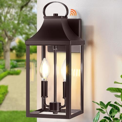 15" Dusk to Dawn Outdoor Wall Lantern 2