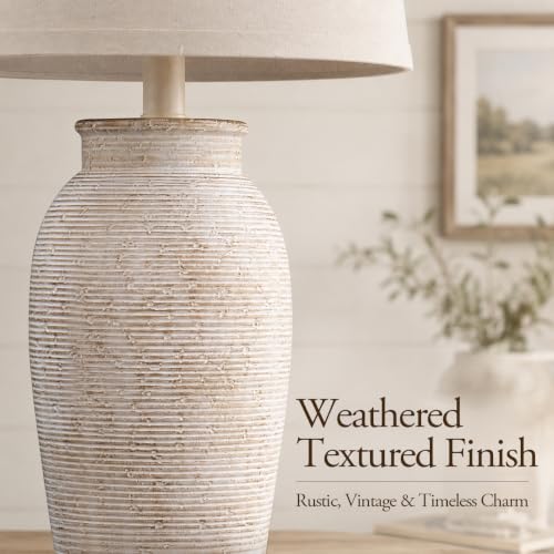 Ceramic Table Lamps Set of 2 for Living Room (2 Count)