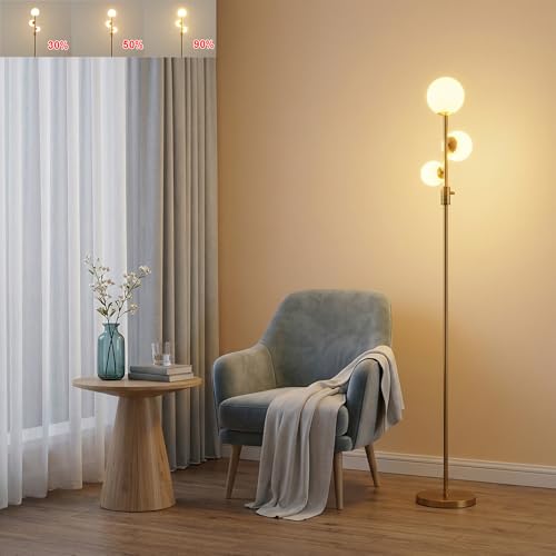 Dimmable 3 Globe Floor Lamp