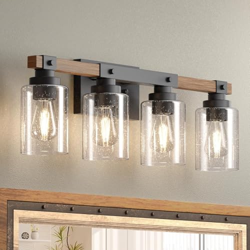 4 Light Farmhouse Bathroom Vanity Light