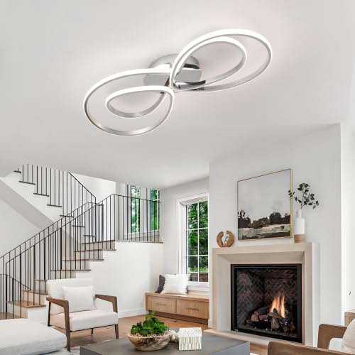 Modern LED Ceiling Light (Chrome)