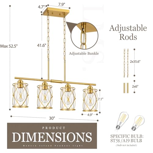 4 Light Kitchen Island Lighting