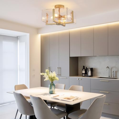 Gold Flush Mount Ceiling Light (4 Count)