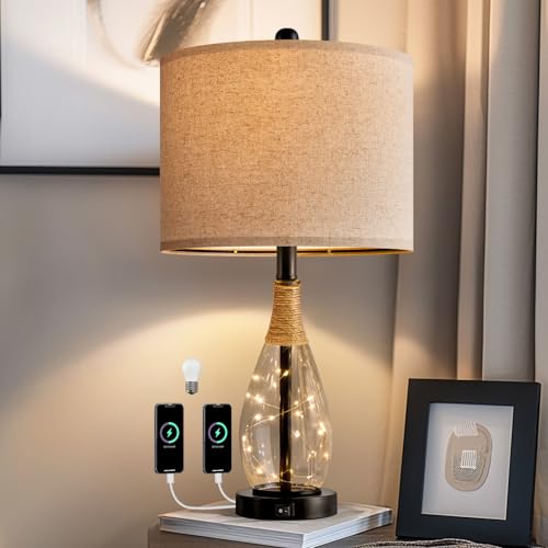 Bedside Table Lamp with USB