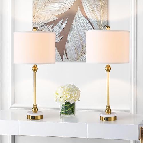 Brass Gold Buffet Table Lamps Set of 2 for Living Room (2 Count)