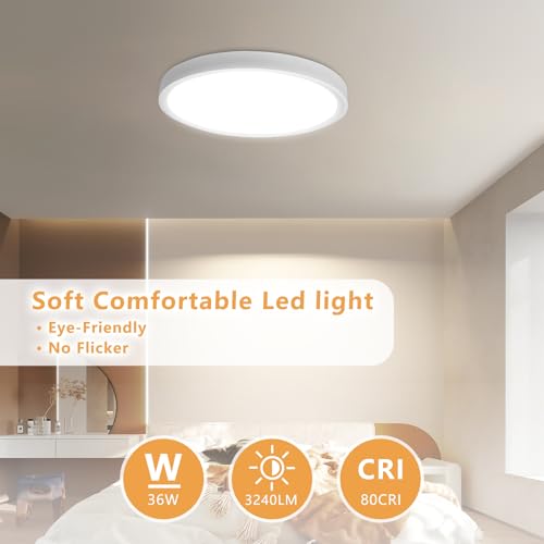 6PK 15.8 Inch Led Ceiling Light Flush Mount (6 Count)