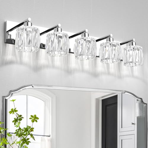 Crystal Vanity Lights for Bathroom (5 Count)