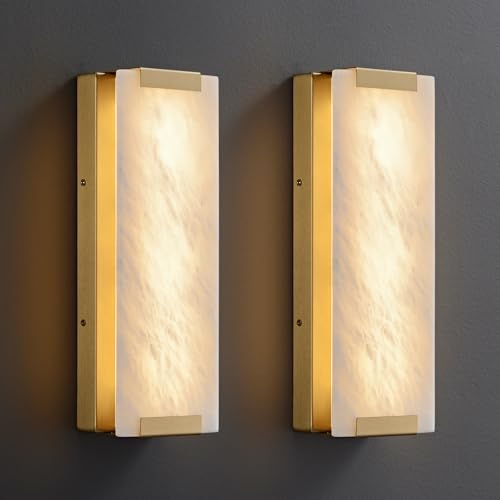 14.2" Alabaster Wall Sconce 2 (2 Count)
